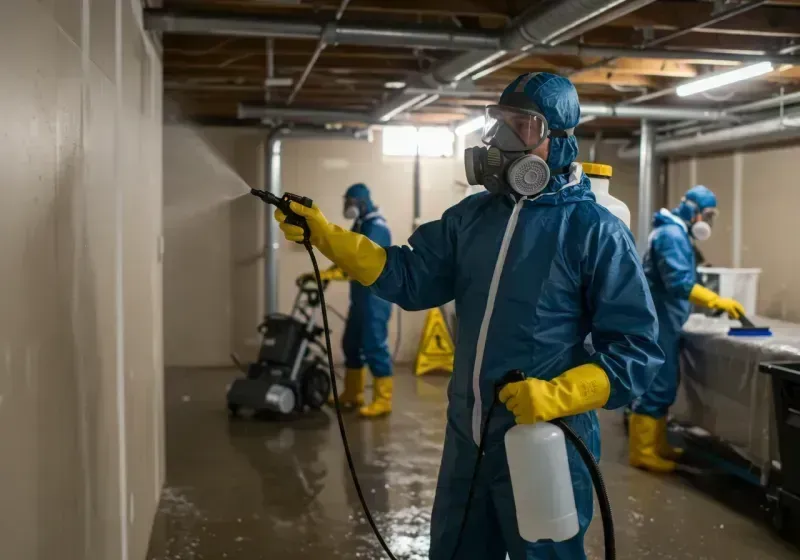 Basement Sanitization and Antimicrobial Treatment process in Saint Croix Falls, WI