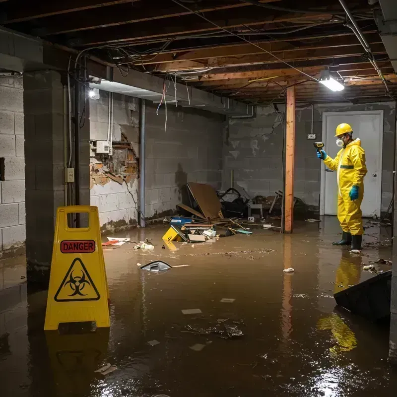 Flooded Basement Electrical Hazard in Saint Croix Falls, WI Property